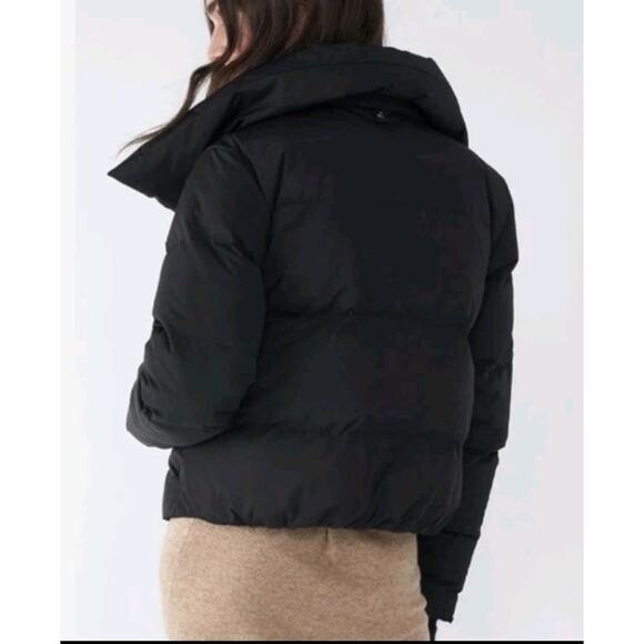 Søsken Studios Jazzy Black Genuine Down Fill Quilted Puffer Jacket Coat Parka XL - Picture 13 of 14